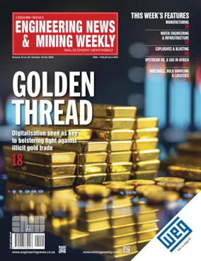 Cover of Engineering News and Mining Weekly