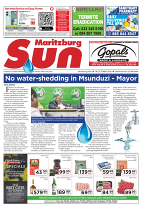 Cover of Maritzburg Sun (South Africa)