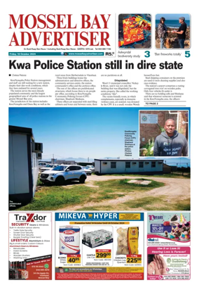 Cover of Mossel Bay Advertiser