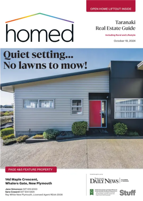 Cover of Homed Taranaki Daily News