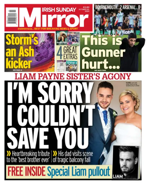 Cover of Irish Sunday Mirror