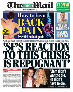 Cover of The Irish Mail on Sunday