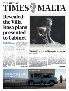 Cover of The Sunday Times of Malta