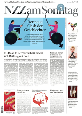 Cover of Neue Zurcher Zeitung Sunday