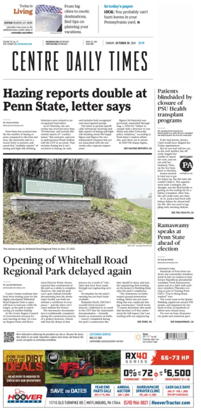 Cover of Centre Daily Times (Sunday)