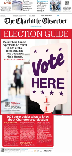 Cover of The Charlotte Observer (Sunday)
