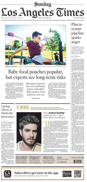 Cover of Los Angeles Times (Sunday)