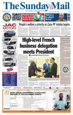 Cover of The Sunday Mail (Zimbabwe)