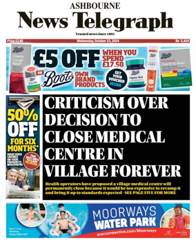 Cover of Ashbourne News Telegraph