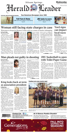 Cover of Siloam Springs Herald Leader