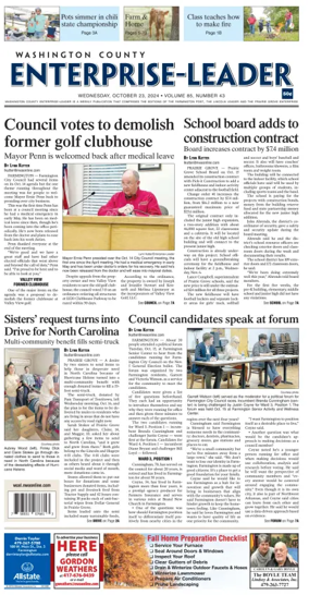 Cover of Washington County Enterprise-Leader