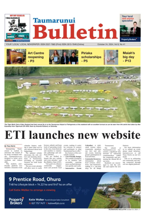 Cover of Taumarunui Bulletin