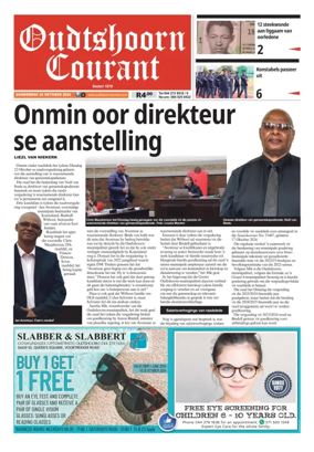 Cover of Oudtshoorn Courant