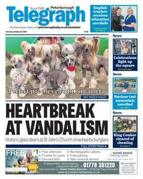 Cover of The Peterborough Evening Telegraph