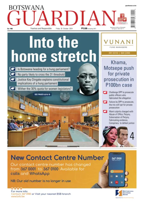 Cover of Botswana Guardian