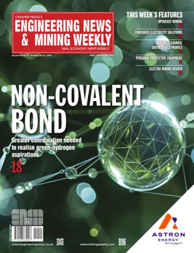 Cover of Engineering News and Mining Weekly