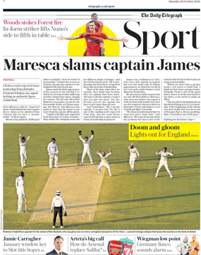 Cover of The Daily Telegraph - Sport Saturday