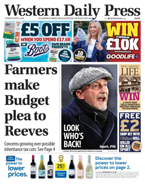 Cover of Western Daily Press (Saturday)