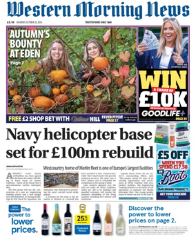 Cover of Western Morning News (Saturday)