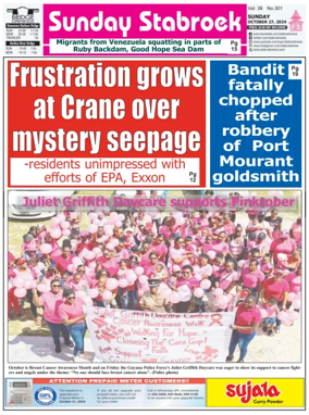 Cover of Stabroek News Sunday