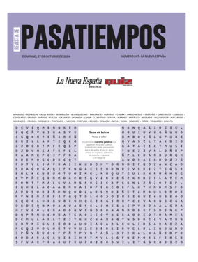 Cover of Pasatiempos | La Nueva España