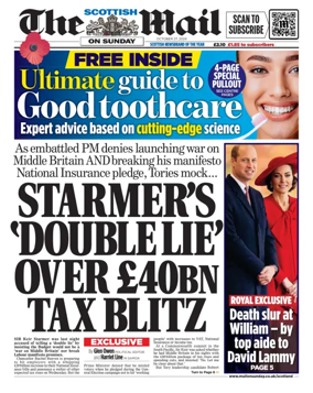 Cover of The Scottish Mail on Sunday