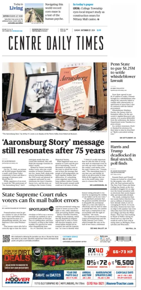 Cover of Centre Daily Times (Sunday)