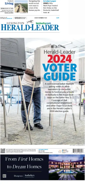 Cover of Lexington Herald-Leader (Sunday)