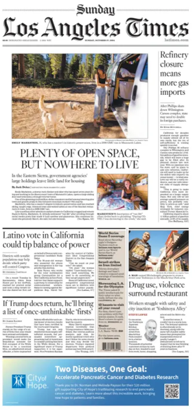Cover of Los Angeles Times (Sunday)