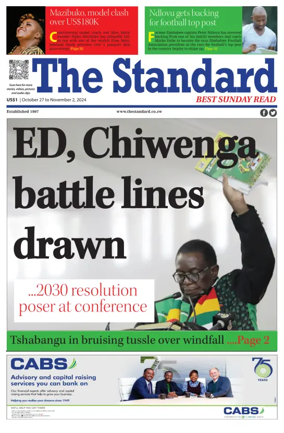 Cover of The Standard (Zimbabwe)