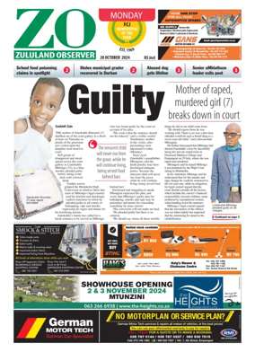 Cover of Zululand Observer - Monday