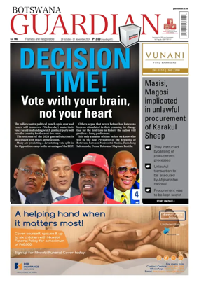 Cover of Botswana Guardian