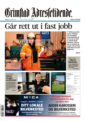 Cover of Grimstad Adressetidende