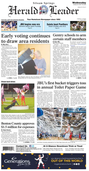 Cover of Siloam Springs Herald Leader