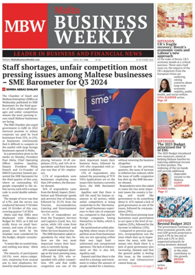 Cover of The Malta Business Weekly