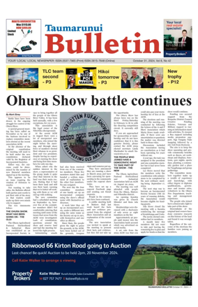 Cover of Taumarunui Bulletin
