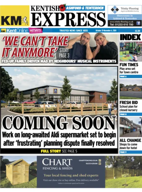 Cover of Kentish Express Ashford & District
