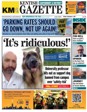 Cover of Kentish Gazette Canterbury & District