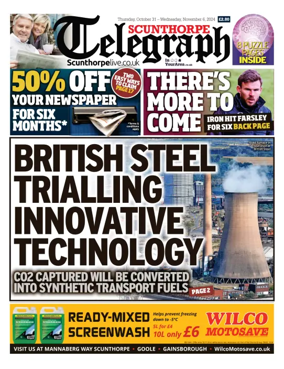 Cover of Scunthorpe Telegraph