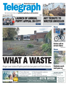 Cover of The Peterborough Evening Telegraph