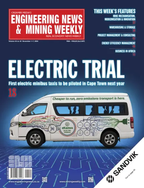 Cover of Engineering News and Mining Weekly