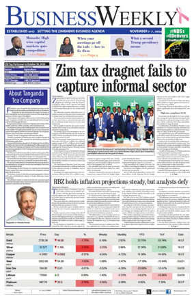 Cover of Business Weekly (Zimbabwe)