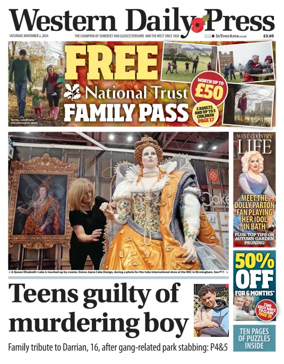 Cover of Western Daily Press (Saturday)