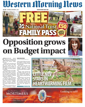 Cover of Western Morning News (Saturday)