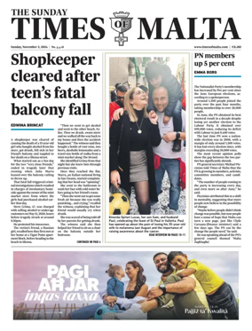 Cover of The Sunday Times of Malta