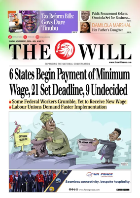 Cover of THEWILL NEWSPAPER