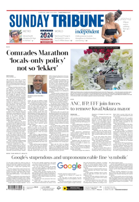 Cover of Sunday Tribune