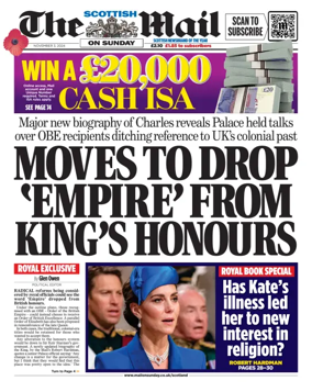 Cover of The Scottish Mail on Sunday