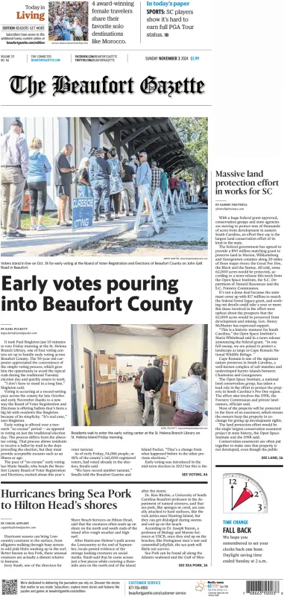 Cover of Beaufort Gazette (Sunday)