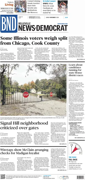 Cover of Belleville News-Democrat (Sunday)